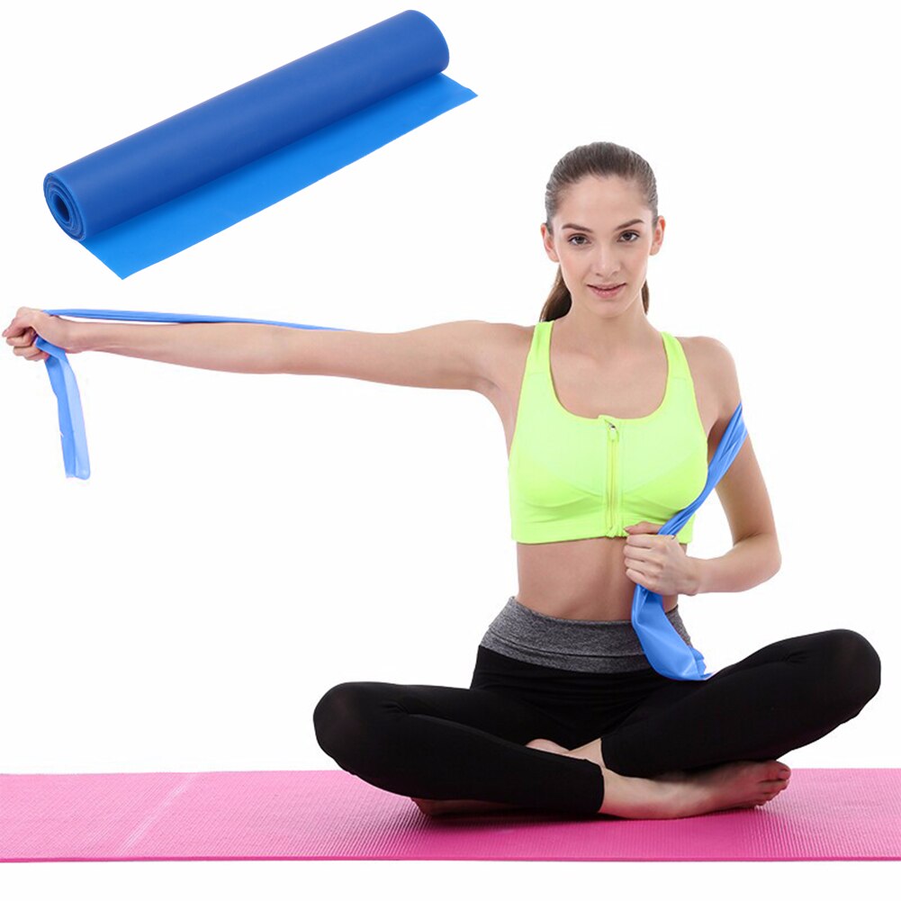 1.2m Elastic Fitness Band Yoga Pilates Rubber TPE Stretch Exercise Bands For Women Sport Tools-ebowsos