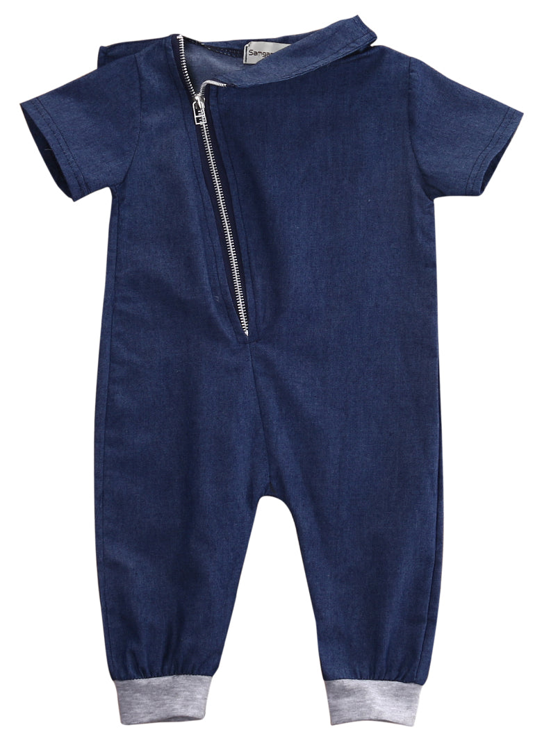 1-3Y Denim Newborn Toddler Baby Boy Romper Jumpsuit Playsuit Outfits Clothes - ebowsos