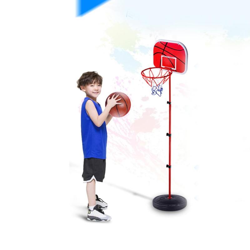 1.5M Adjustable Height Basketball Set Backboard Stand Net Toy Inflatable Basketball Outdoor Indoor Sports Toys for Children Kids-ebowsos