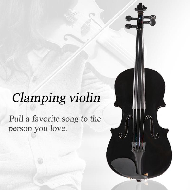 1/8 Kids Children Natural Acoustic Violin Fiddle with Case Bow Rosin Musical Instrument Gifts composite wood Material-ebowsos