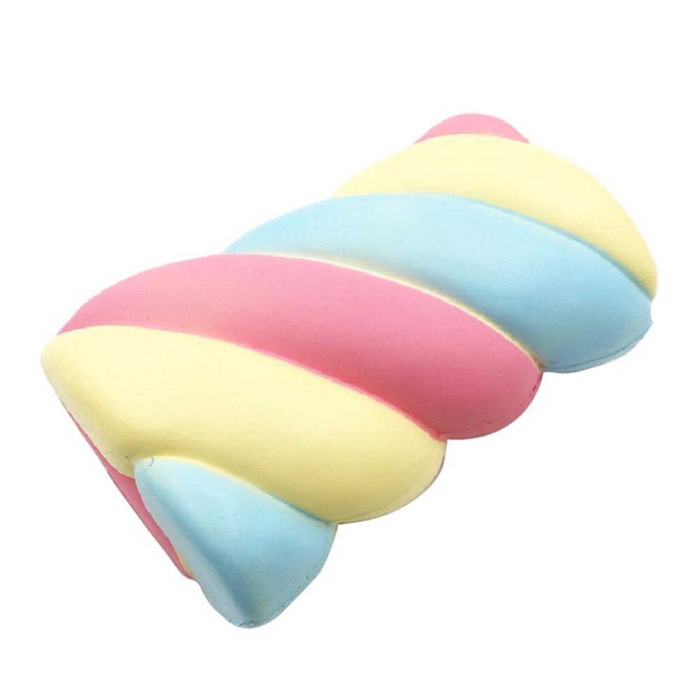 1 PC Squeeze Colorful Rainbow Marshmallow Toy Super Slow Rising Cream Scented Phone Strap Antistress Puzzle Sugar Squeeze Toy-ebowsos
