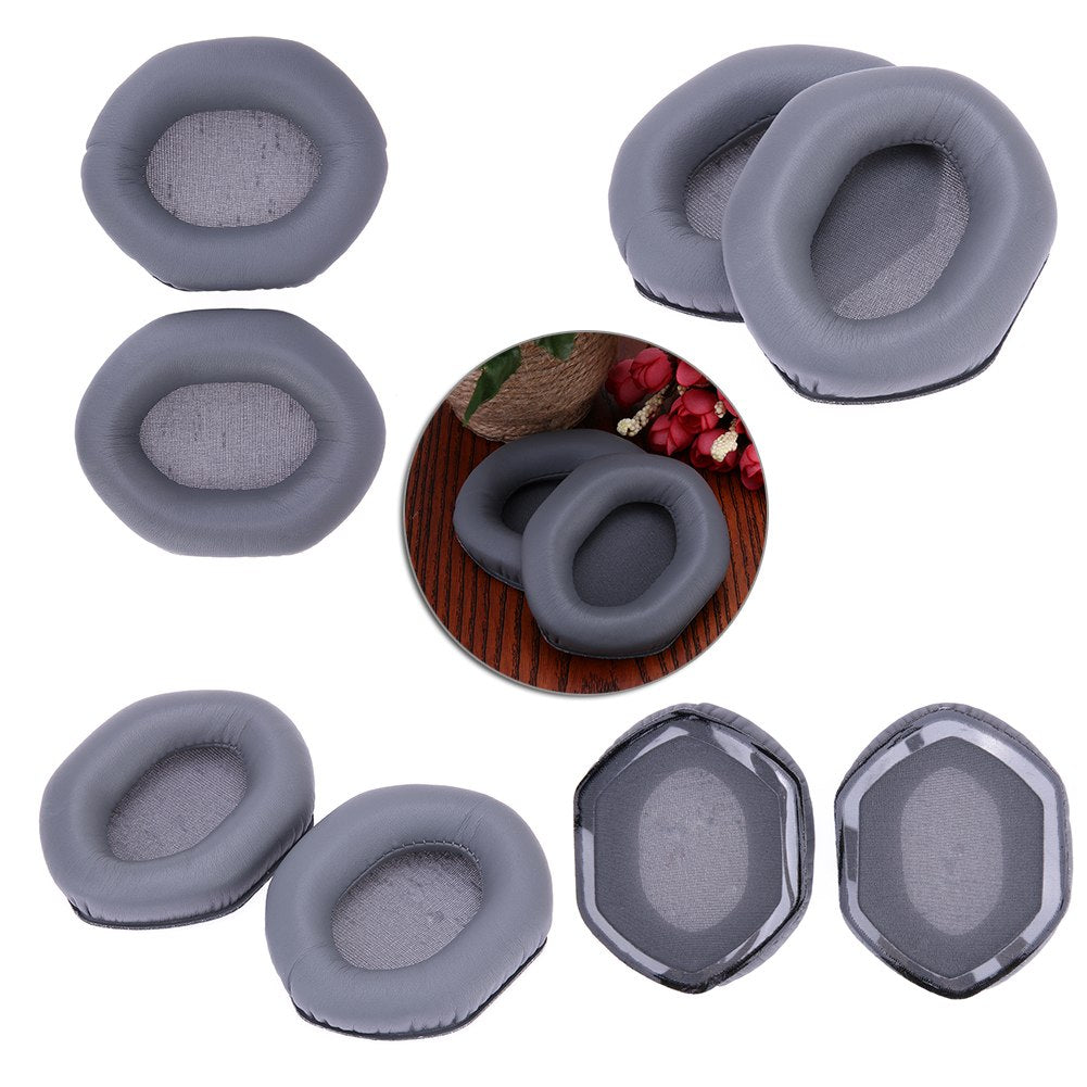 1 Pair Replace Ear Pads Cushions Comfortable Sponge Soft Foam Earpads for V-MODA XS Crossfade M-100 LP2 LP DJ Gray High Quality - ebowsos