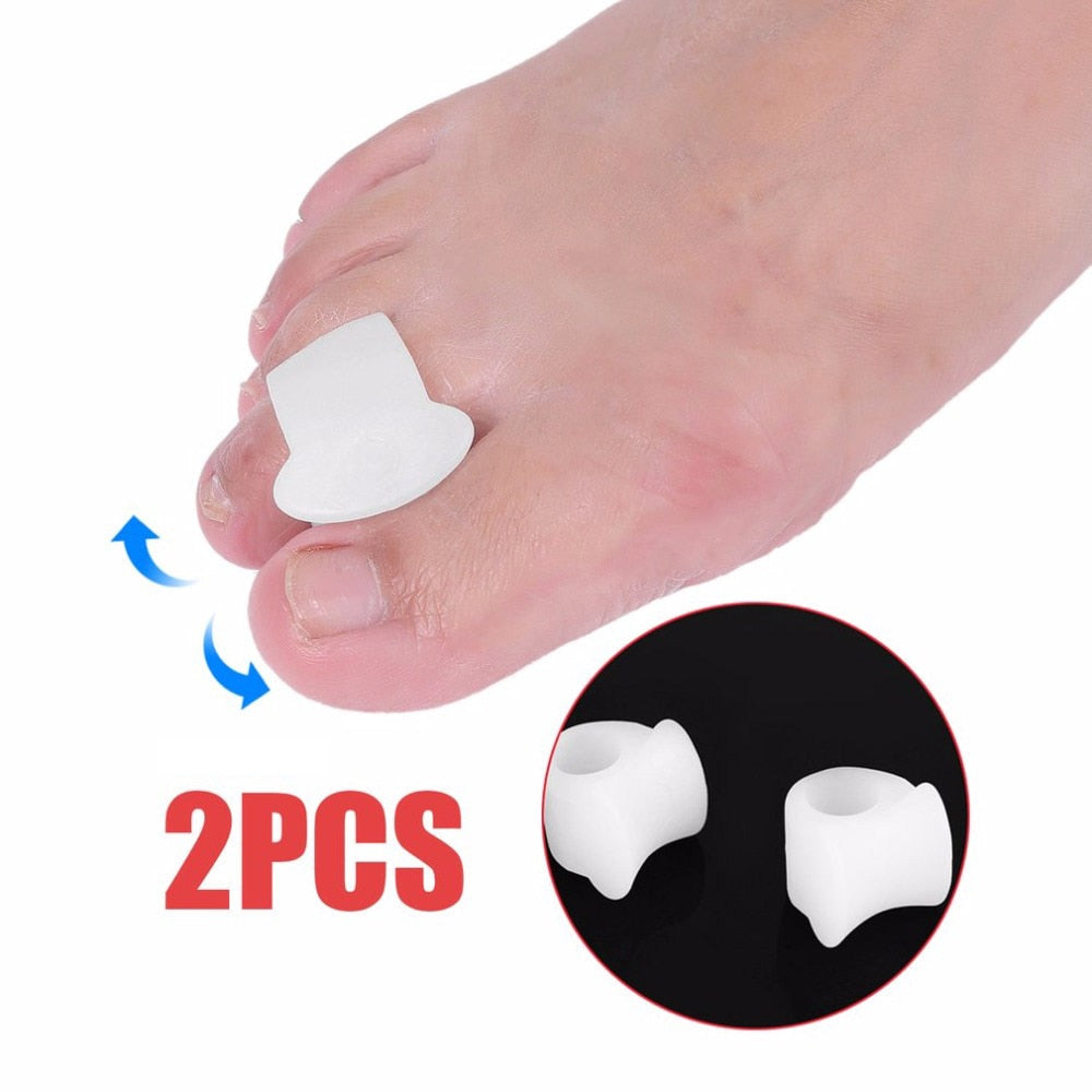 1 Pair Toe Separator Soft Silicon Feet Care Braces Professional Supports Tools Relax Cushion Pain Relief Hallux Valgus Orthosis - ebowsos