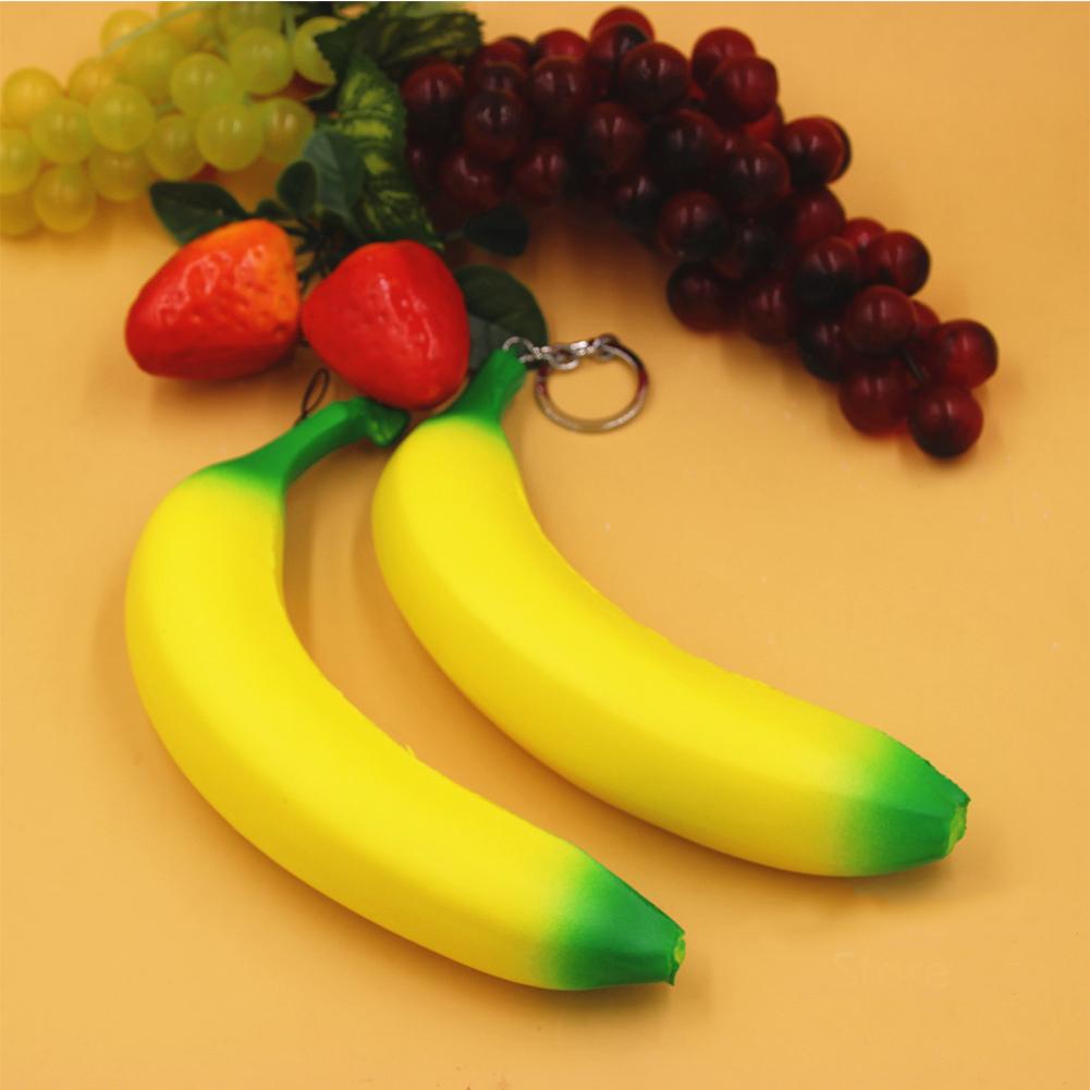 1 Pc Squeeze Banana Slow Rising Home Decoration Cute Simulate Phone Straps Pendant Squeeze Stress Stretch Bread Kids Toy Gift-ebowsos