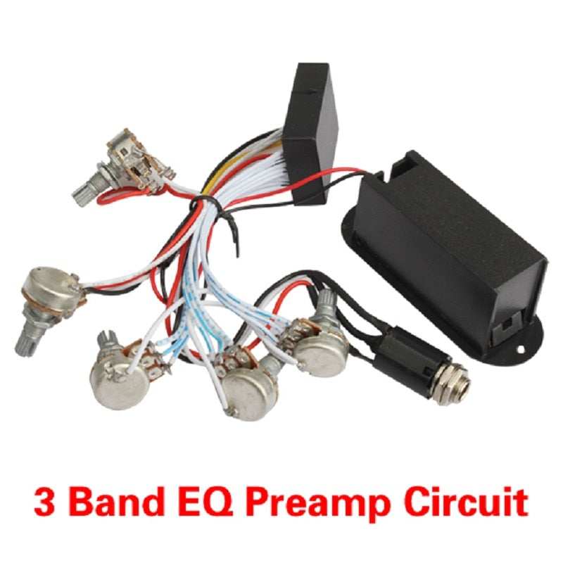 1 Set EQ Preamp Circuit For Bass Pickup Active Cable Bass Active Circuit Bass Amplifying Guitar Replacement circuito bass ativo-ebowsos