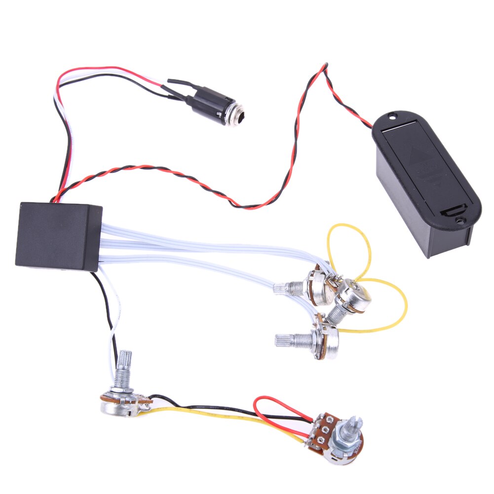 1 Set EQ Preamp Circuit For Bass Pickup Active Cable Bass Active Circuit Bass Amplifying Guitar Replacement circuito bass ativo-ebowsos