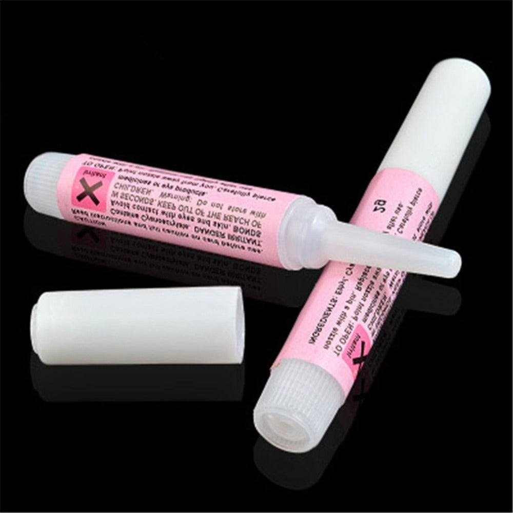 1 pcs Nail Supplies Round Bottle Nail Glue Nail Nail Piece Glue Strong Adhesive Drill Glue Patch Glue - ebowsos