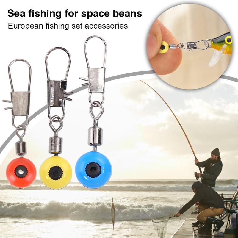 10/20pcs Sea Saltwater Fishing Bobber Wear-resistant Space Bean Durable Fish Rod Tackle Connectors Stops Fishing Supplies-ebowsos