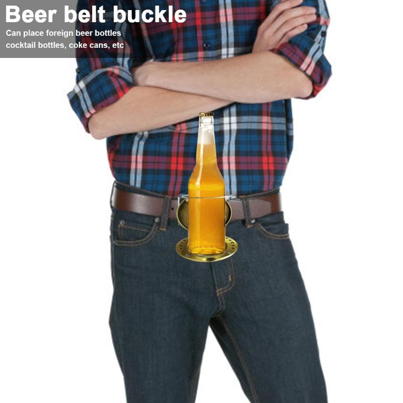 10.2X8CM Outdoor Metal Beer Head Belt Funny Bottle Buckle for Camping Picnic Wine Can Holder-ebowsos