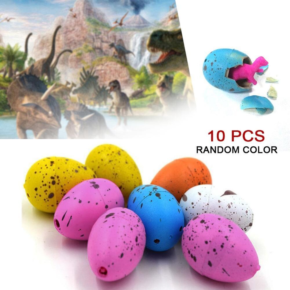 10 Pcs/Pack Magic Hatching Inflation Add Water Growing Dinosaur Eggs Practical Joke Toy For Kids Educational Novelty Gag Toys-ebowsos