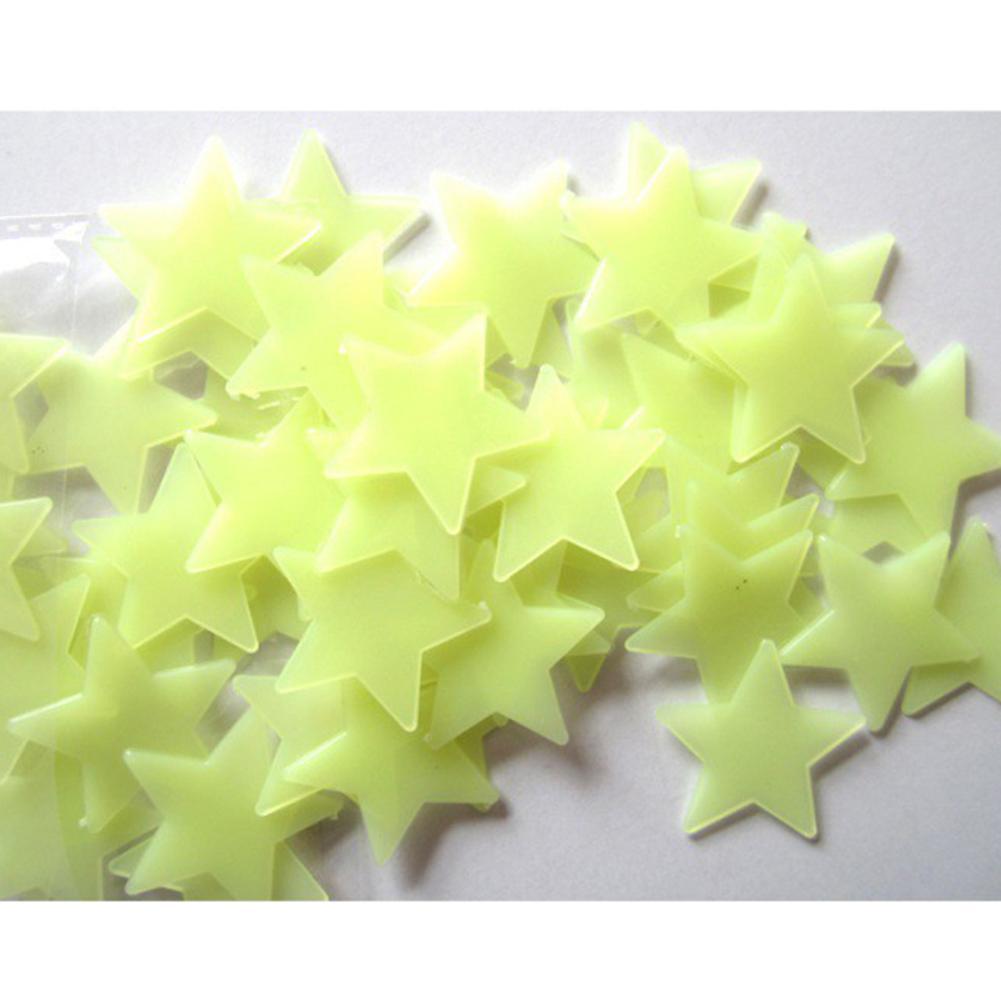 100 pcs/lot 3cm Light-Up Toys Stars Storage Fluorescent Luminous Stickers Baby Bedroom Glow in the Dark Kids Toys Luminous Toys-ebowsos