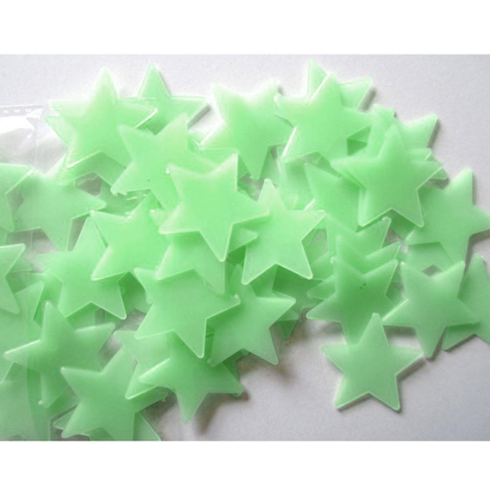 100 pcs/lot 3cm Light-Up Toys Stars Storage Fluorescent Luminous Stickers Baby Bedroom Glow in the Dark Kids Toys Luminous Toys-ebowsos