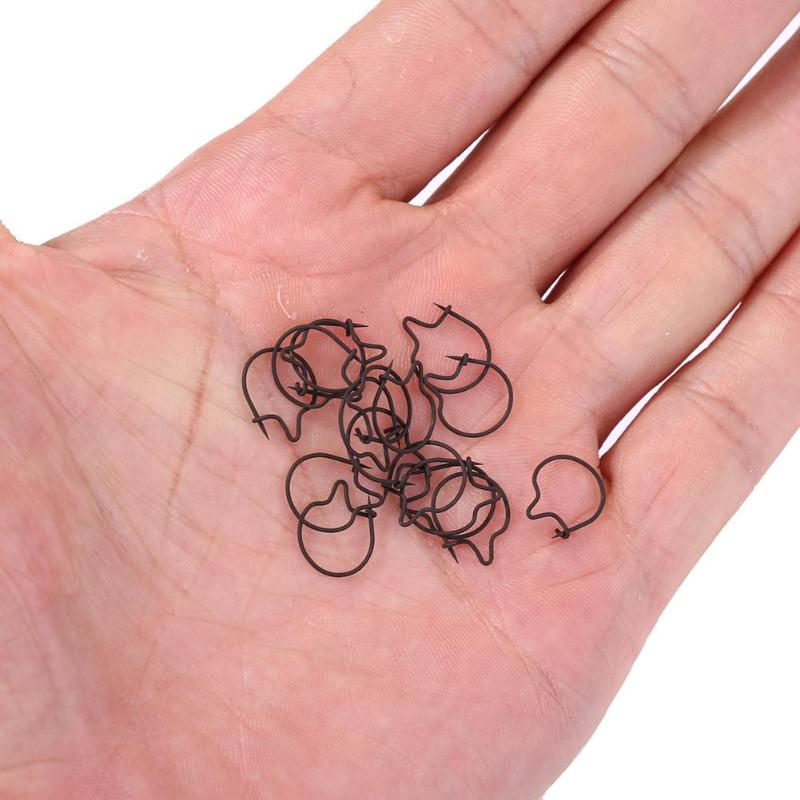 100PCS Carp Fishing Hook Maggots Clip Earthworm Clip Hair Rig Worm Holder Hook Carp Angling Accessory for Hair Rig Carp Rig-ebowsos