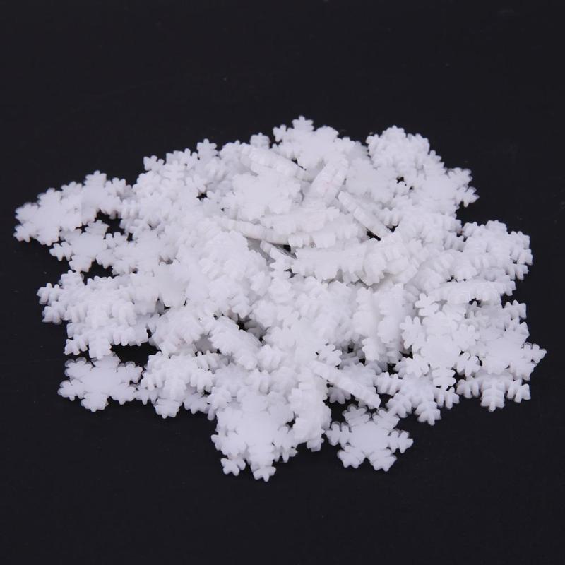 100pcs Plastic Button Snowflake Scrapbooking Pendant Christmas Decor D4 - ebowsos