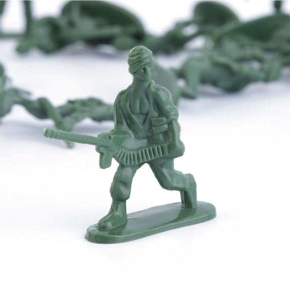 100pcs/set Military Plastic Toy Soldiers Army Men Figures 12 Poses Gift Toy Model Action Figure Toys For Children Boys 2 Colors-ebowsos