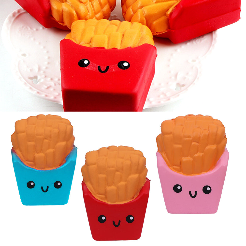 10CM French Fries Squishy Toys Cream Scented Squeeze 6 Second Slow Rising Decompression Fun Toys for Adults Kids-ebowsos