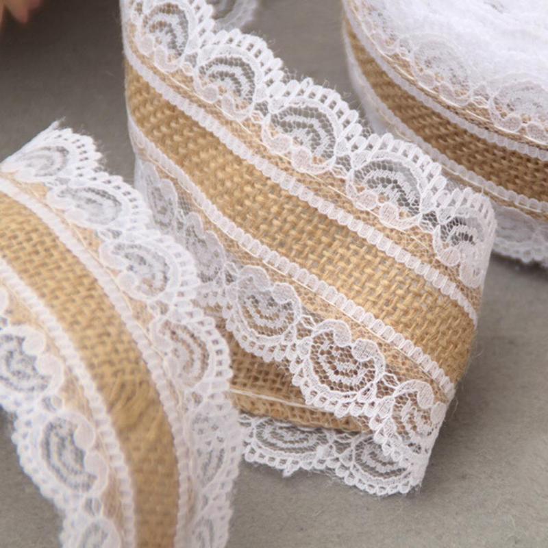 10M DIY Lace Linen Roll Christmas Wedding Craft Decorations Home - ebowsos