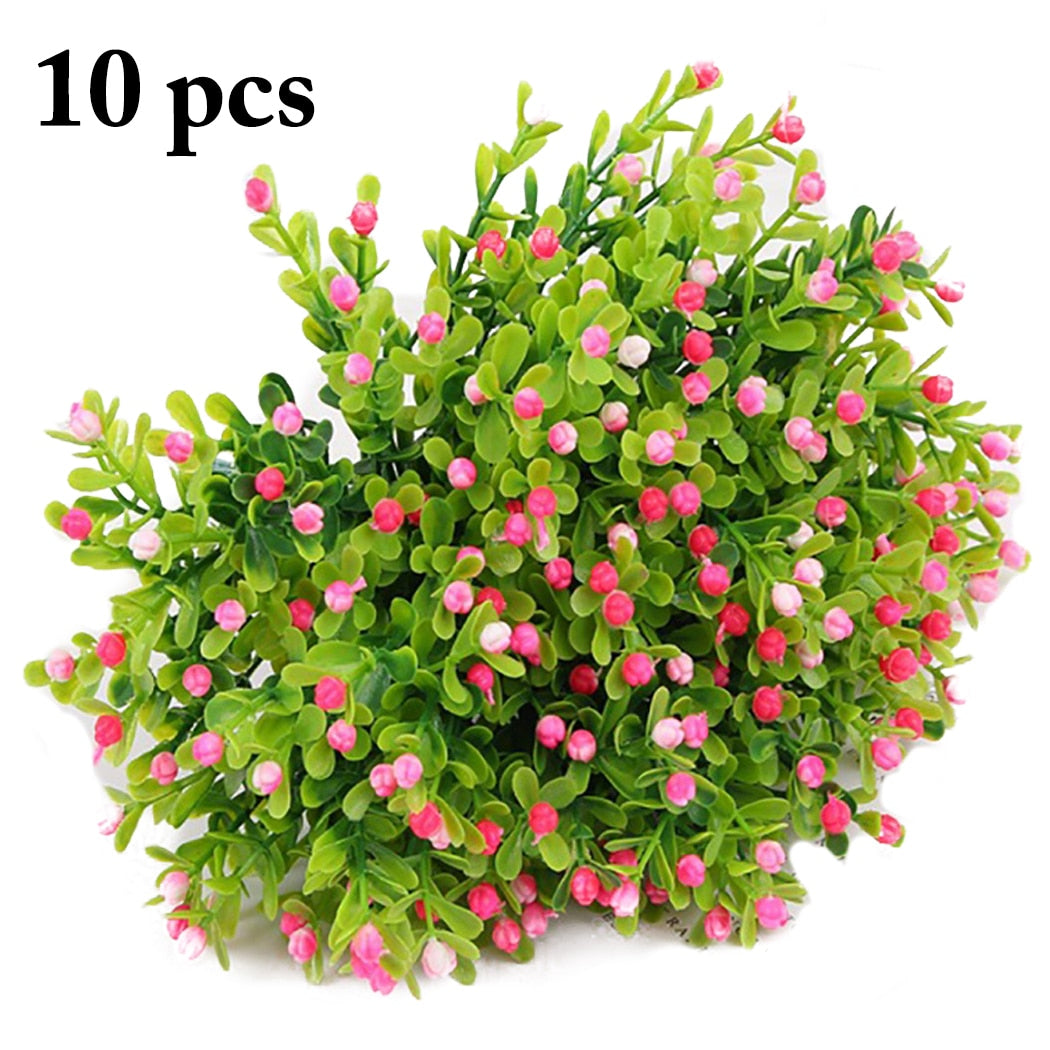 10PCS Artificial Gypsophila Flower Lifelike Multi-Purpose Plastic Flower Fake Flower Home Desktop Decoration Supplies-ebowsos