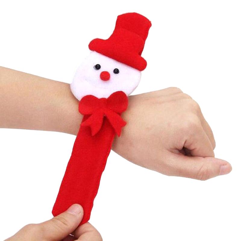 10PCS Santa Claus Slap Circle Bracelet Christmas Party Decoration Xmas Gift New Year Party Toys christmas decorations for home - ebowsos