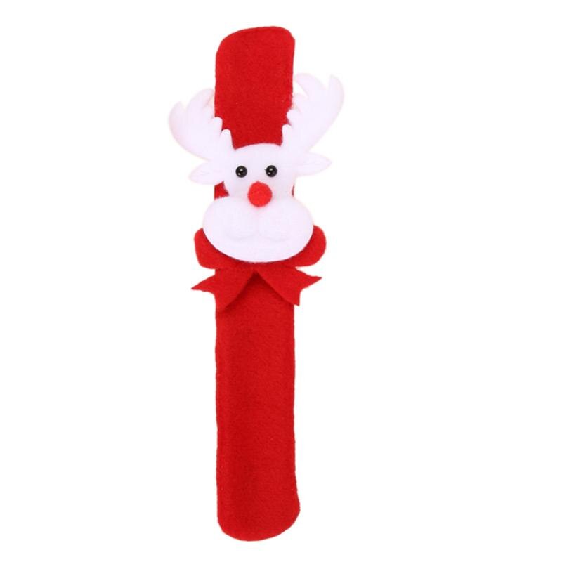 10PCS Santa Claus Slap Circle Bracelet Christmas Party Decoration Xmas Gift New Year Party Toys christmas decorations for home - ebowsos