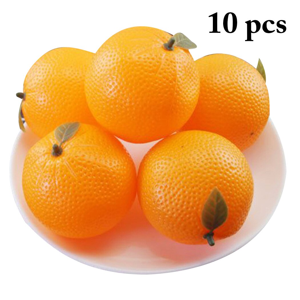 10PCS Simulation Lifelike Plastic Fruit Orange Model Artificial Fruit Home Desktop Decoration Supplies 2019 New Arrive-ebowsos