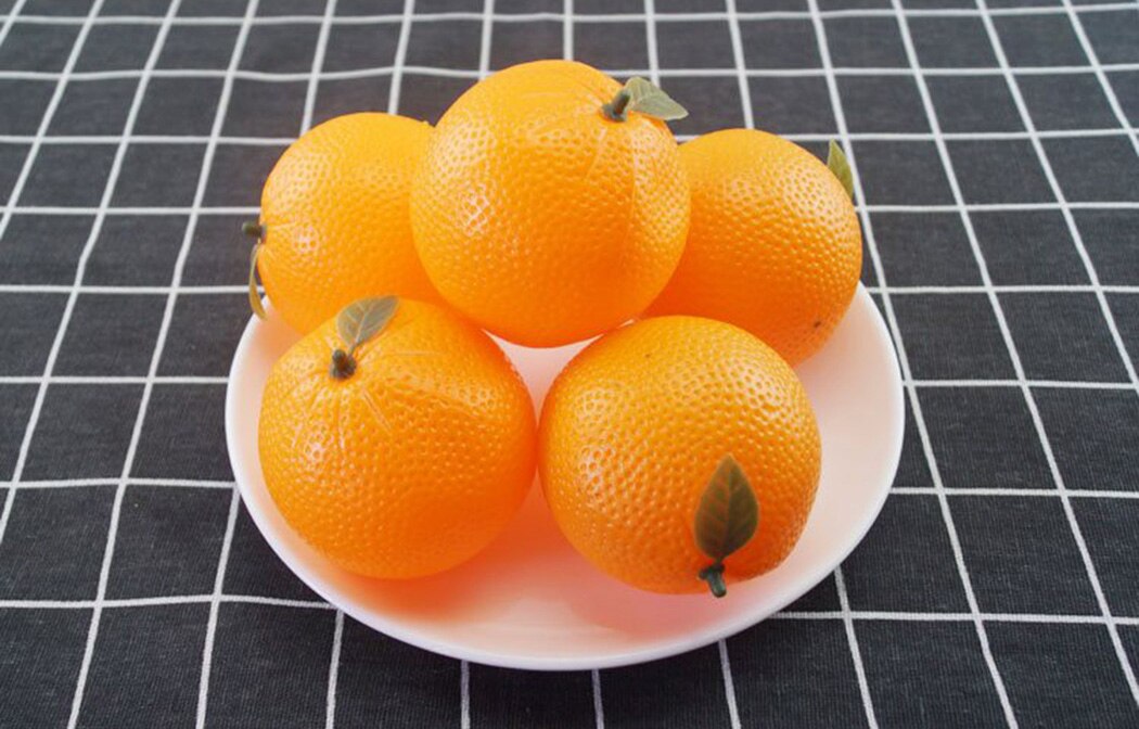 10PCS Simulation Lifelike Plastic Fruit Orange Model Artificial Fruit Home Desktop Decoration Supplies 2019 New Arrive-ebowsos