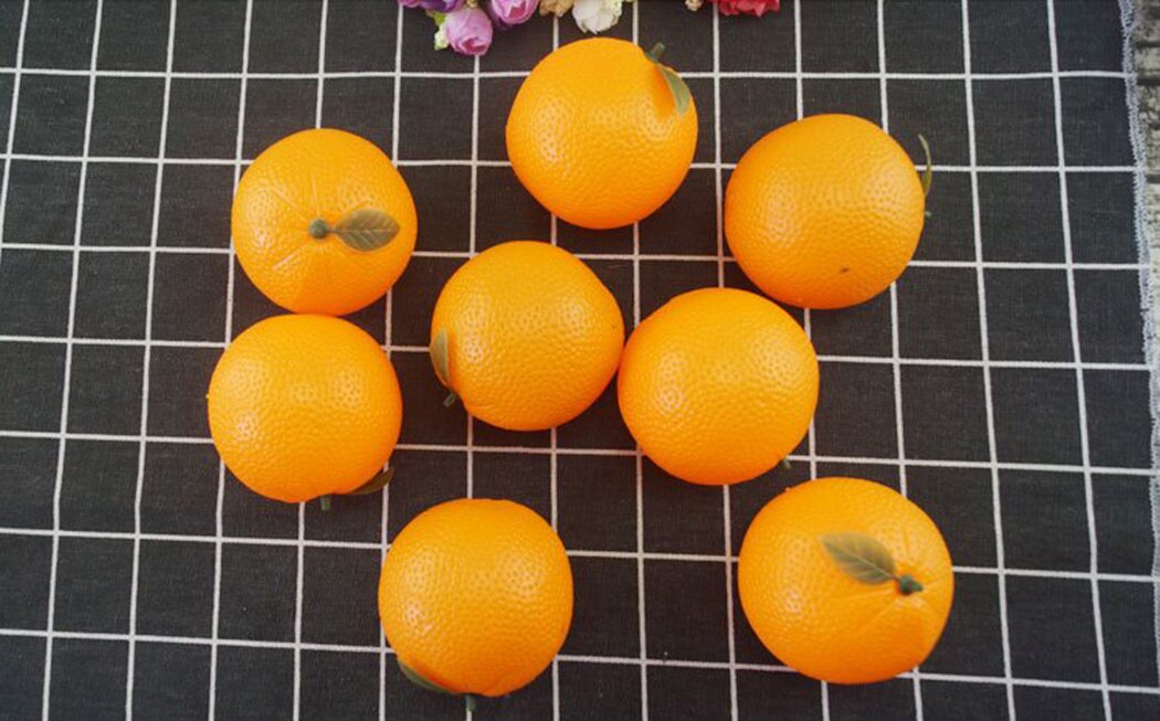 10PCS Simulation Lifelike Plastic Fruit Orange Model Artificial Fruit Home Desktop Decoration Supplies 2019 New Arrive-ebowsos