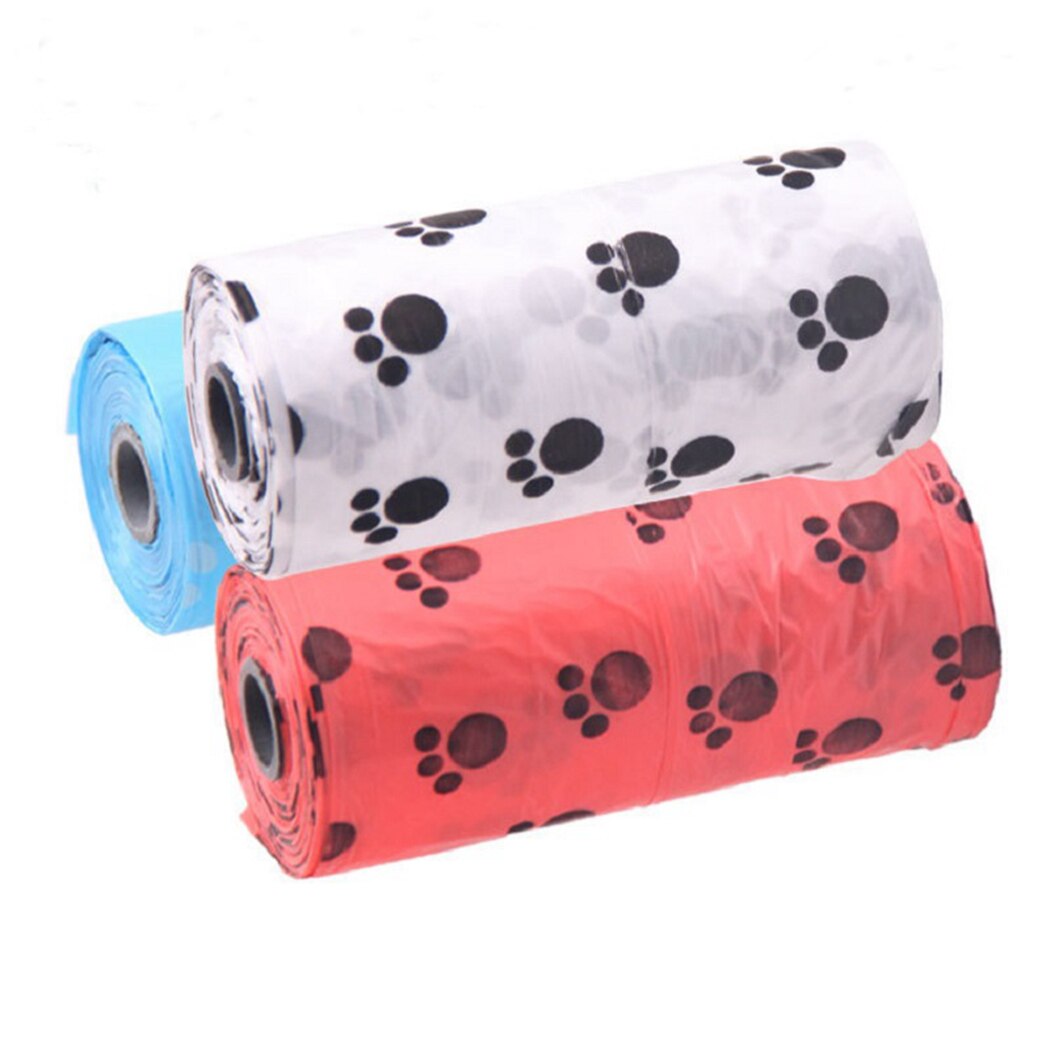 10Rolls 150pcs Cute Printing Cat Dog Poop Bags Outdoor Home Clean Refill Garbage Bag Pet Cleaning Supplies Random Color-ebowsos