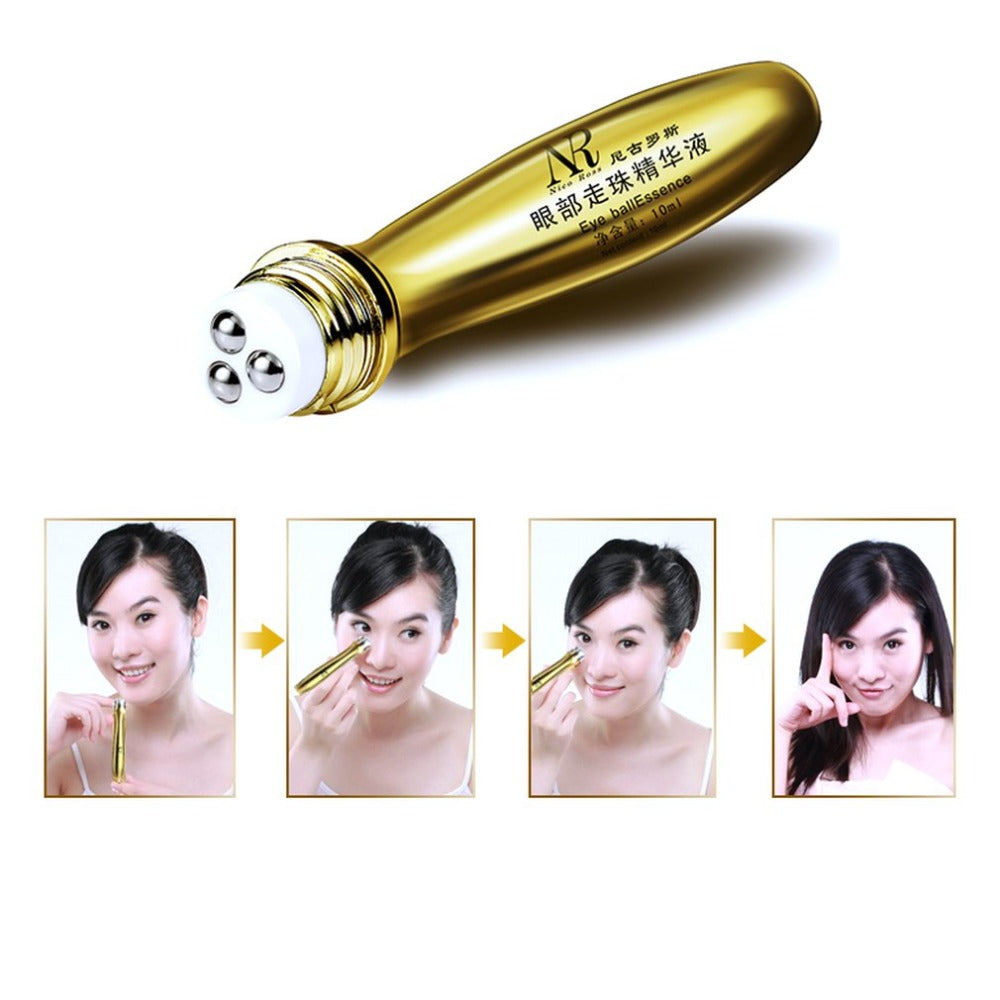 10ml Natural Plant Eye Serum Anti-Wrinkle Roll Ball Dark Circle Removel Hyaluronic Acid Moisturizing Eye Essence Cream Skin Care - ebowsos