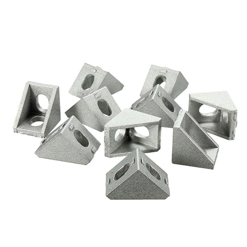 10pcs Aluminium Angle Corner Joint Right Angle Bracket Furniture Fittings - ebowsos