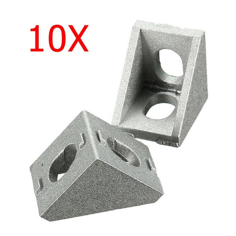 10pcs Aluminium Angle Corner Joint Right Angle Bracket Furniture Fittings - ebowsos