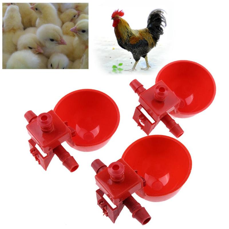 10pcs Automatic Bird Coop Feed Poultry Water Cups Chicken Fowl Drinker - ebowsos