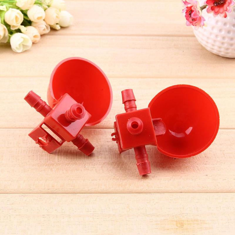 10pcs Automatic Bird Coop Feed Poultry Water Cups Chicken Fowl Drinker - ebowsos