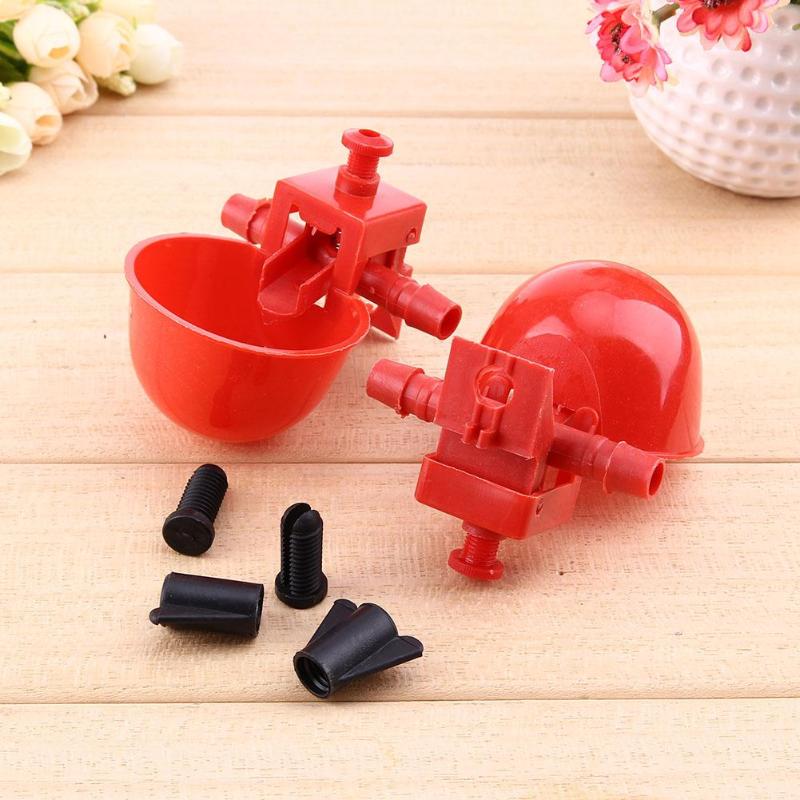 10pcs Automatic Bird Coop Feed Poultry Water Cups Chicken Fowl Drinker - ebowsos