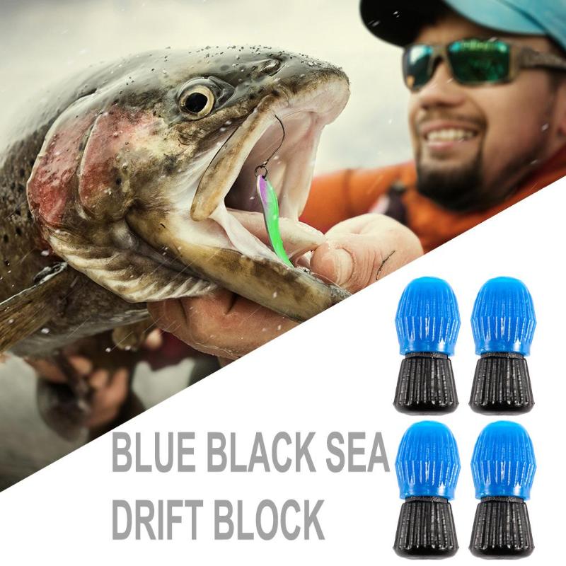 10pcs Float Black Blue Stopper Fishing Bobber Stopper Float Space Bean Fishing Line Tackle Accessories-ebowsos