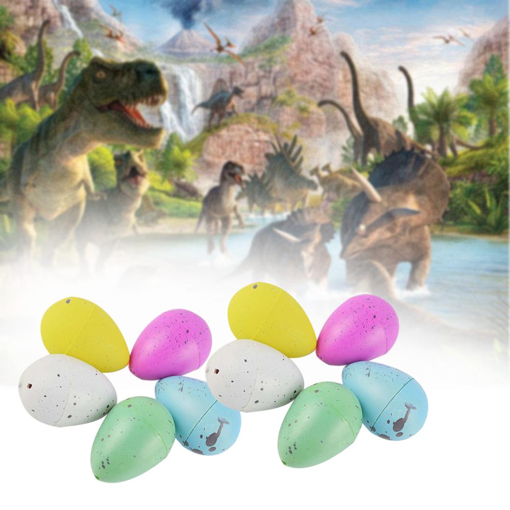 10pcs Kid Toy Inflatable Hatching Dinosaur Add Water Growing Dino Eggs Dinosaurs Resurrected Hatching Eggs Cracked Inflated Soak-ebowsos