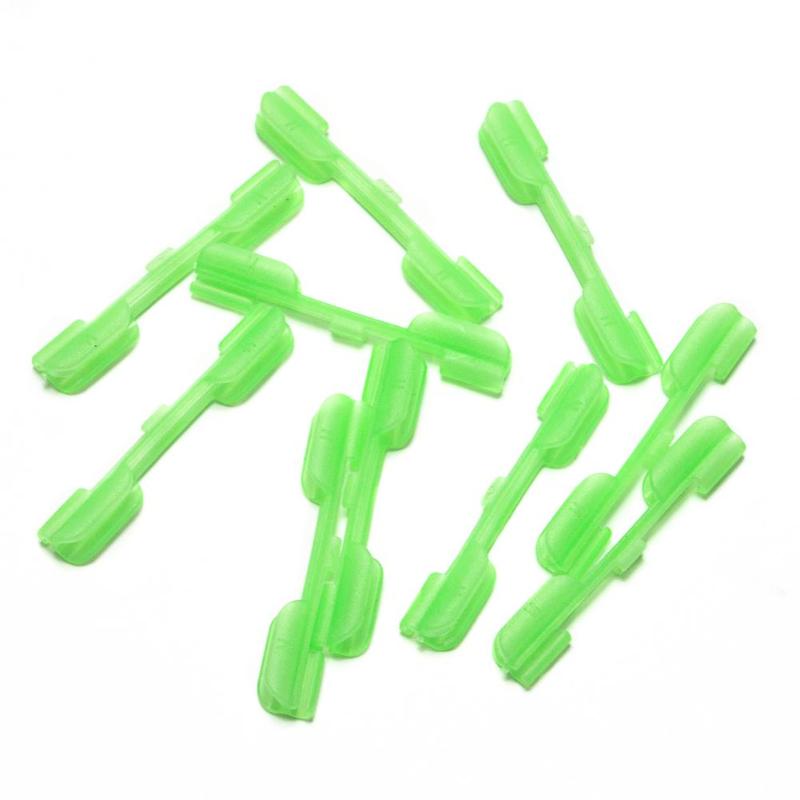 10pcs Night Fishing Rod Tip Light Holder Fishing Tackle Accessory Lure Clip-ebowsos