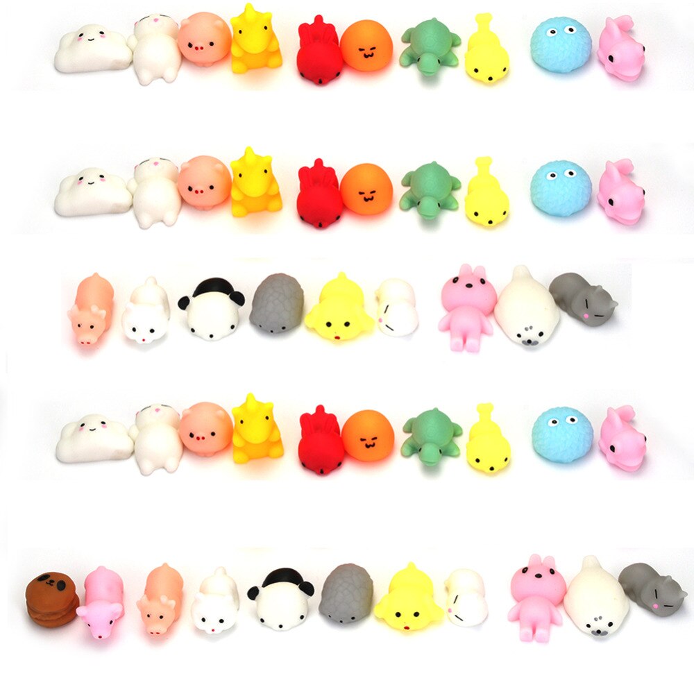 10pcs Random Styles Squeeze Toys Phone Covers DIY Accessories Silicone Fidget Hand Rising Animals Squeeze Pinch Toy Hot Sale-ebowsos