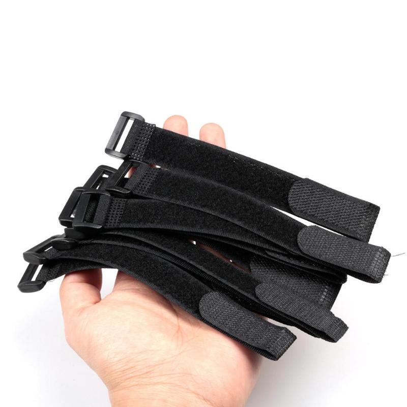 10pcs Reusable Fishing Rod Tie Holder Strap Suspenders Fastener Hook Loop Cable Cord Ties Belt Fishing Tackle Tool-ebowsos