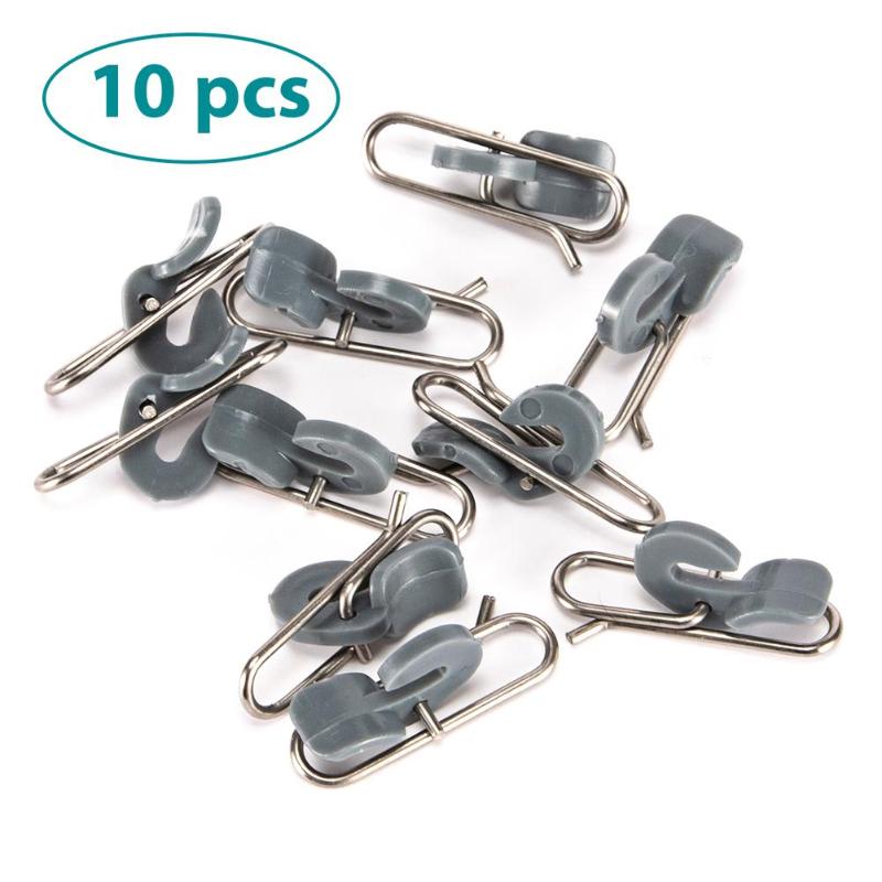 10pcs/SET Stainless Steel Impact Bait Clip Fishing Hook Decoupling Accessories-ebowsos