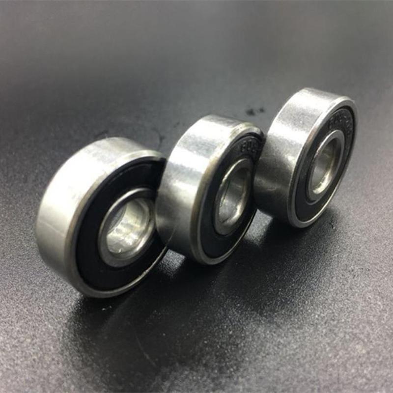 10pcs/Set 608-2RS Rubber Cover Sealed Bearing Shafts Deep Groove Miniature Skate Roller Ball Bearings Kit for Skateboards - ebowsos