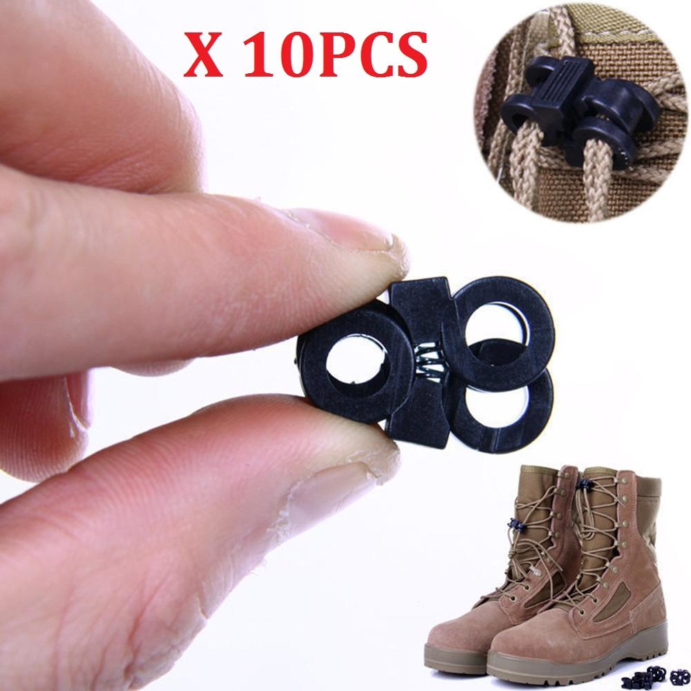 10pcs/Set Camping Travel Kits Umbrella Rope Buckle Rapid Shoelaces Outdoor Anti Slip Portable Buckles for Shoes Backpack-ebowsos