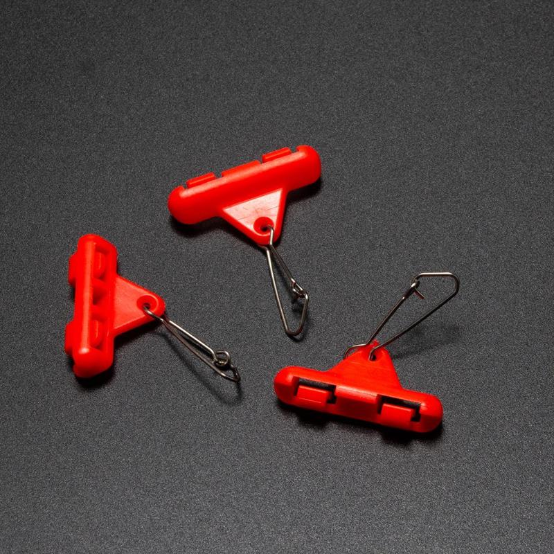 10pcs/Set Triangle Balance Swivels Hooked Snap Zipper Slider Beads Rotating Triangle Balance Swivel Fishing Tackle Orange-ebowsos