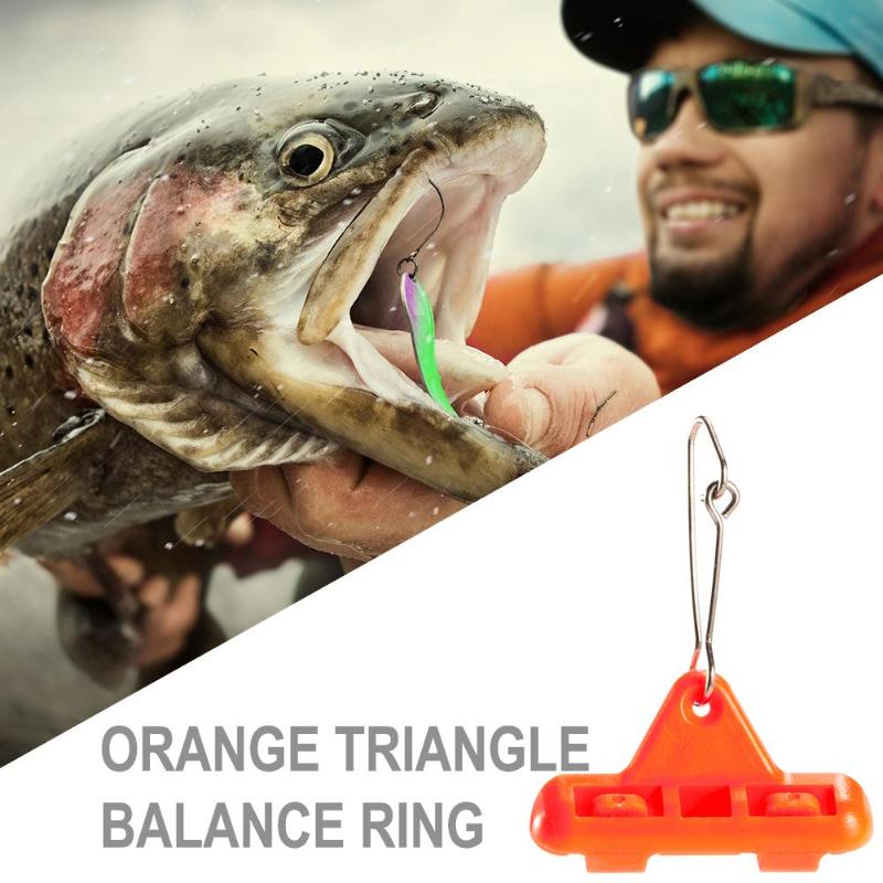 10pcs/Set Triangle Balance Swivels Hooked Snap Zipper Slider Beads Rotating Triangle Balance Swivel Fishing Tackle Orange-ebowsos