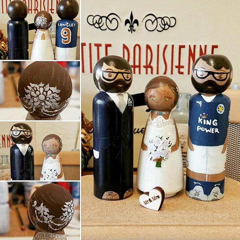 10pcs Unfinished DIY Wooden Peg Dolls Wedding Home Decoration Puppet Craft Toy Provide Hours Of Imaginative Interesting Games - ebowsos