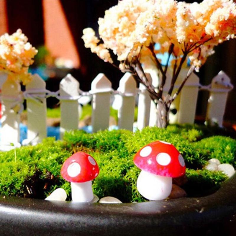 10pcs/bag Mini Foam Mushrooms Simulation Plants Micro Landscape Potted Ornaments Children's Early Education Model 23*16*10mm - ebowsos