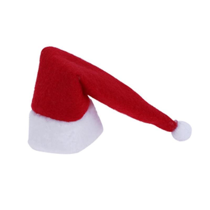 10pcs/lot Red Santa Hat Wine Bottle Cap Cover Champagne Decor Xmas Christmas Dinner Party Table Decoration Fork Spoon Knife Bag - ebowsos