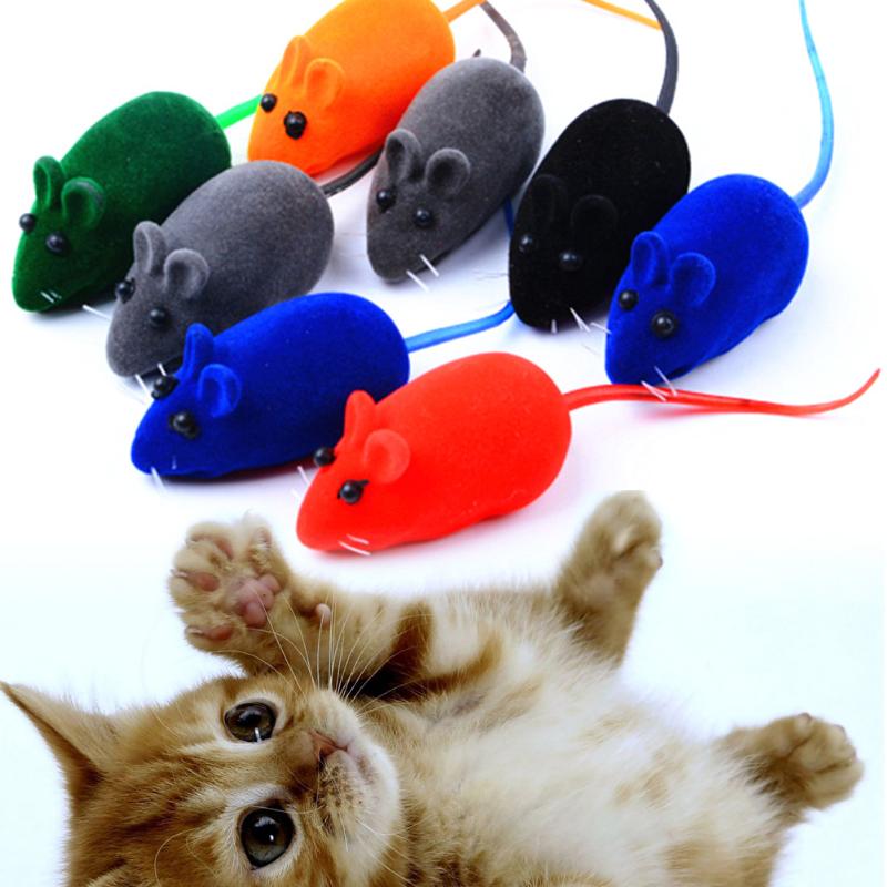 10pcs/set Mouse Cat Toy Squeak Noise Sound Rat Little Mouse Toy Dog Pet Playing Cat products Pets Cat Toy Mouse For kids Toys - ebowsos