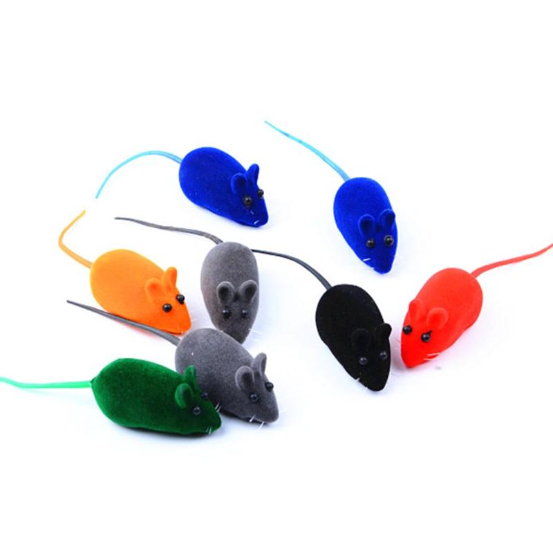 10pcs/set Mouse Cat Toy Squeak Noise Sound Rat Little Mouse Toy Dog Pet Playing Cat products Pets Cat Toy Mouse For kids Toys - ebowsos