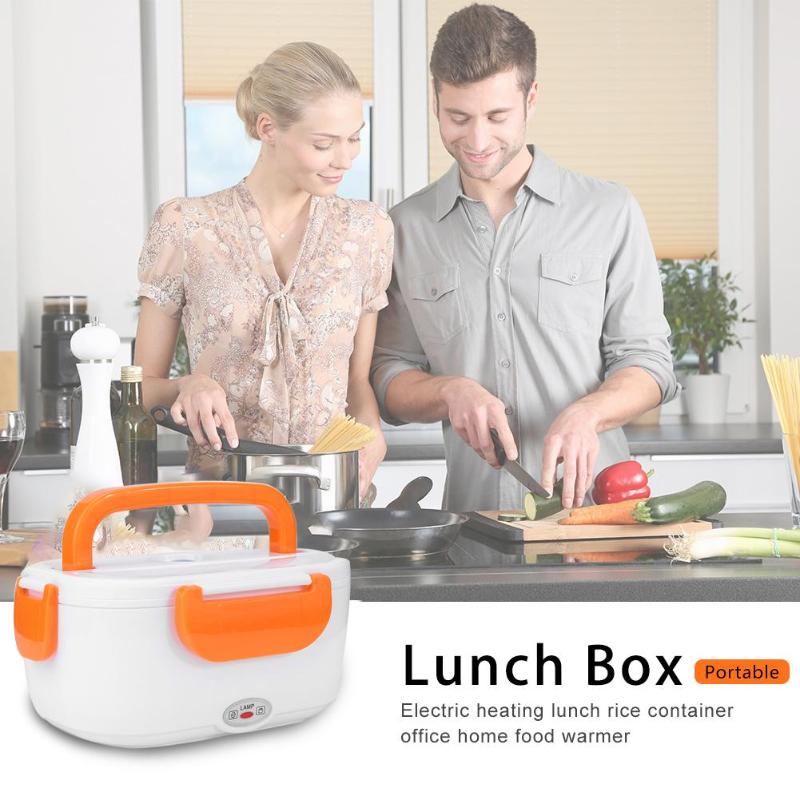 110V Portable Electric Heating Lunch Box Food Heater Rice Container for Home Office Car Multi-functional Food Container Kitchen - ebowsos